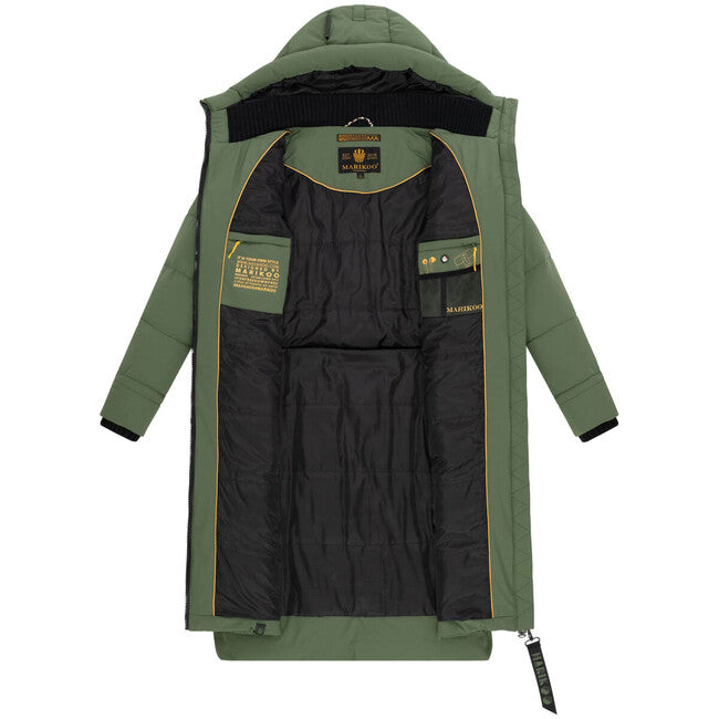 Marikoo Benikoo Lange damen-Winterjacke, Pine Olive