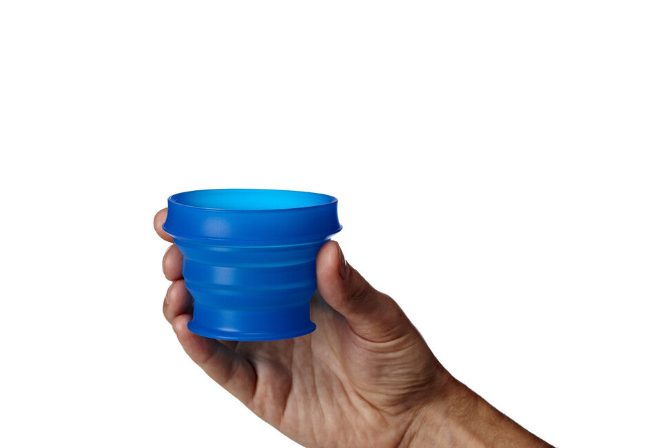 Humangear GoCup faltbarer, hygienischer und verpackbarer Reisebecher ' 237 ml blau