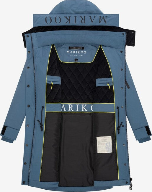 Marikoo Anoukaa damen Winterjacke mit Kapuze, dusty blue
