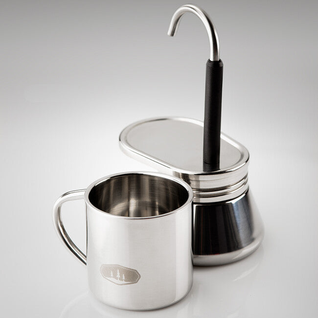 GSI Outdoors Mini Espresso und Espressotasse Edelstahl 74 ml