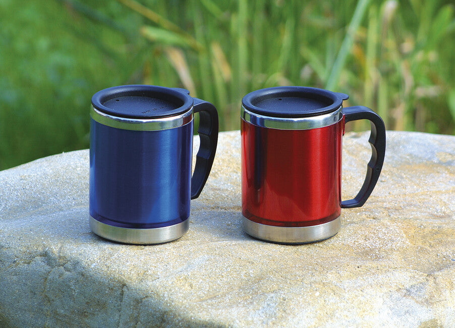 BasicNature MUG edelstahl thermoskanne 0,42 l, rot