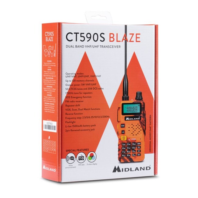 Midland CT590 S Amateur Handheld Transceiver, Orange