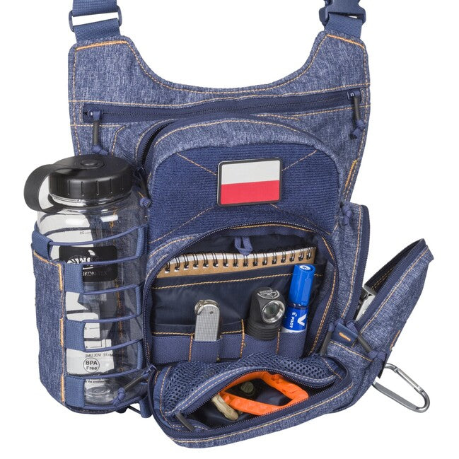 Helikon-Tex EDC Schultertasche - Nylon Polyester Mischung - Melange Blau