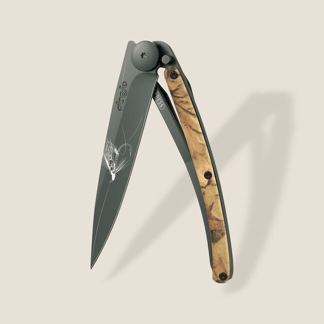 Deejo Tattoo schließmesser silver wilkinson, schwarz braun camo