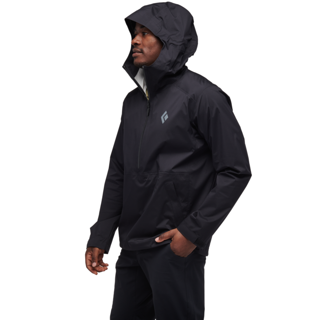 Black Diamond Stormline Stretch Anorak Waterproof Jacket, schwarz
