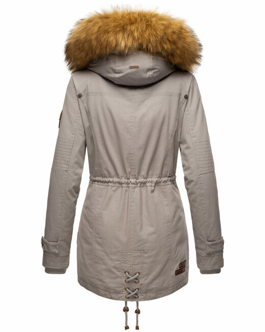 Marikoo La Viva Princess marikoo damen winterjacke mit kapuze, zinkgrau