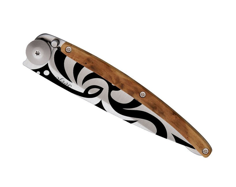 Deejo Tattoo Tribal Μαχαίρι Αναδίπλωσης Juniper Wood