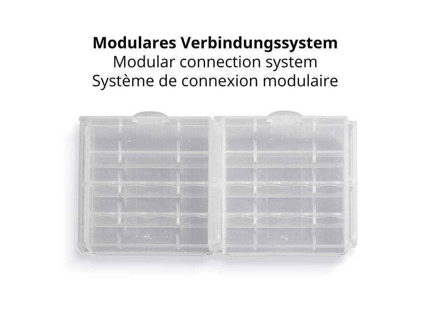 BasicNature Batteriebox für 4 Batterien transparent