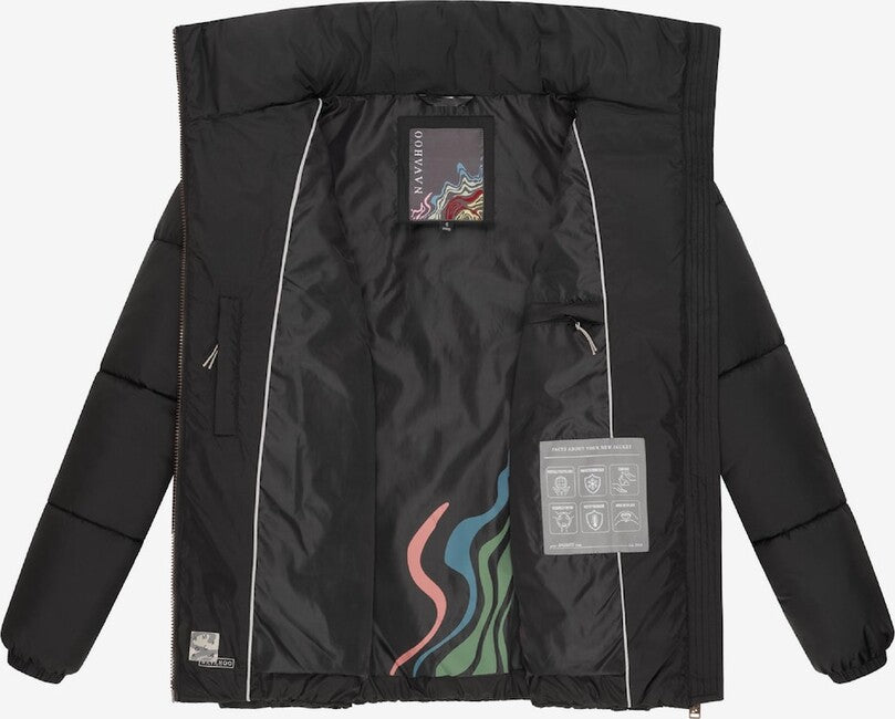 Navahoo Schokolinaa damen kurze Winterjacke, schwarz