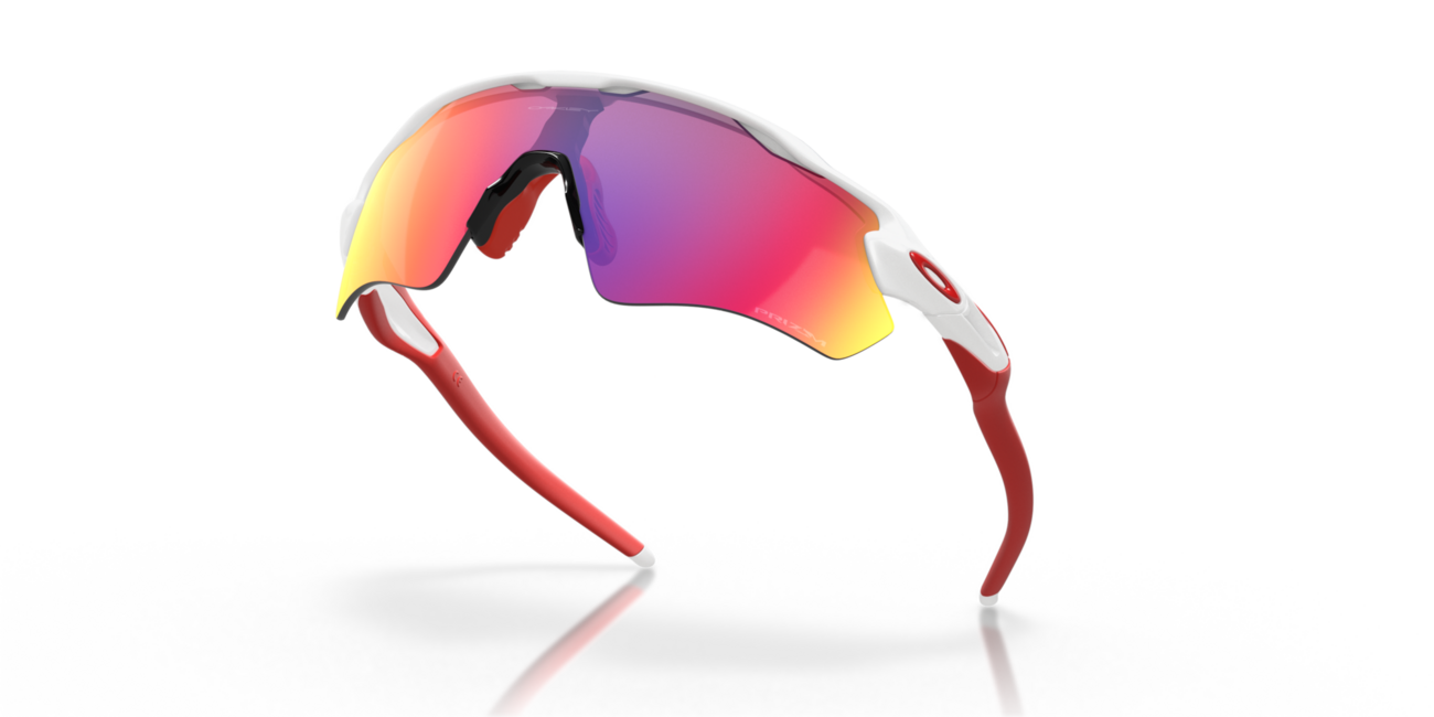 Oakley RADAR EV PATH Sonnenbrille mit Rahmen Polished White und mit Dias Prizm Road