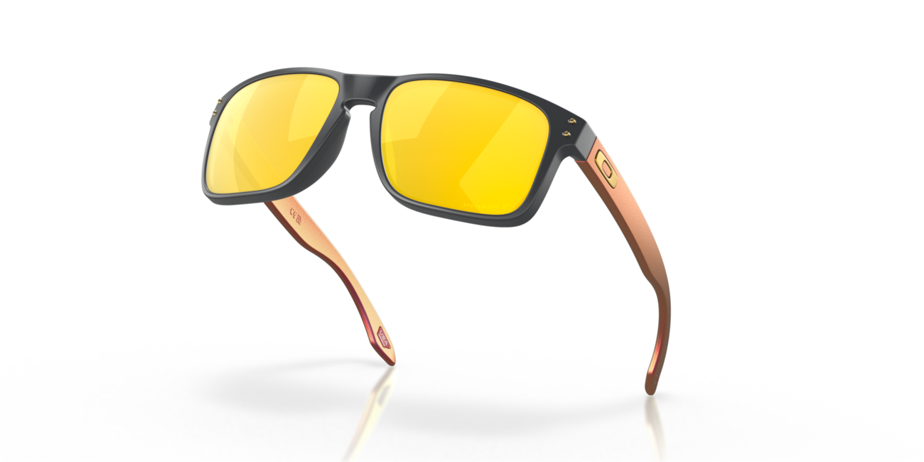 Oakley Holbrook mit rahmen matte carbon und mit dias prizm 24k polarized 57