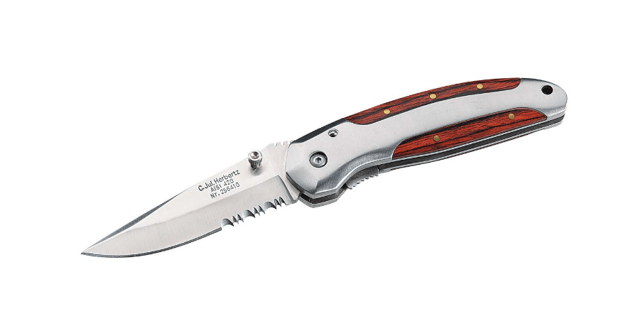 Herbertz taschenmesser 7,6 cm, Pakkaholz, Stahl