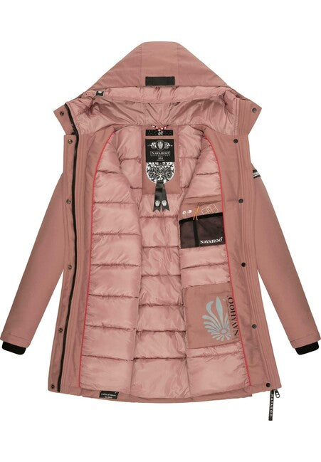 Navahoo Blizzardstorm damen Winterjacke mit Kapuze, terrakotta