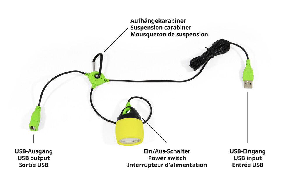 Origin Outdoors Anschließbare LED-Lampe 200 Lumen warmweiß gelb
