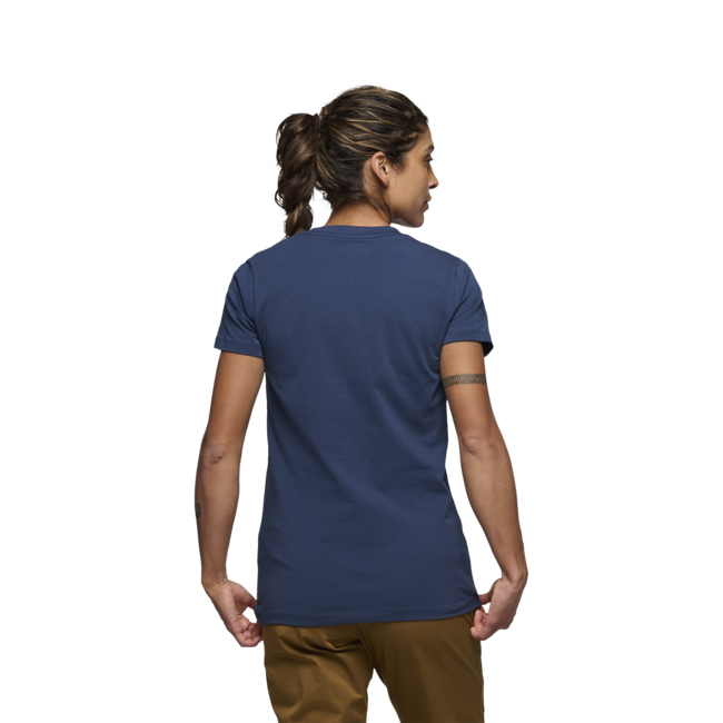 Black Diamond Heritage Wordmark damen-Kurzarm-T-shirt, indigo