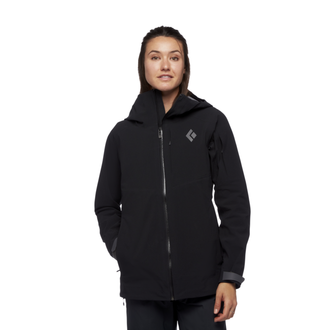Black Diamond Women's Recon Stretch Ski Shell Jacket, Black