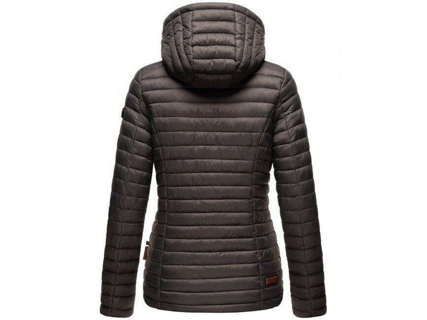 Marikoo Asraa damen Übergangsjacke mit Kapuze, anthrazit