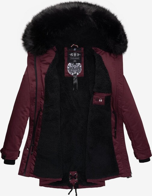 Navahoo Luluna Princess damen Winterjacke mit Kapuze, wein
