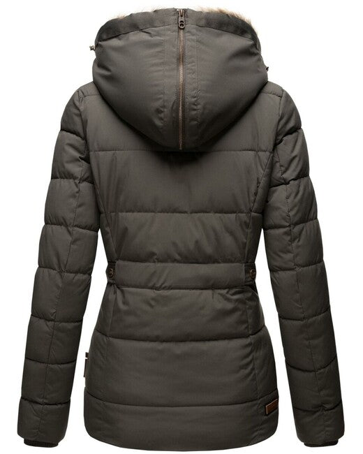 Marikoo Nekoo damen Winterjacke mit Kapuze, anthrazit