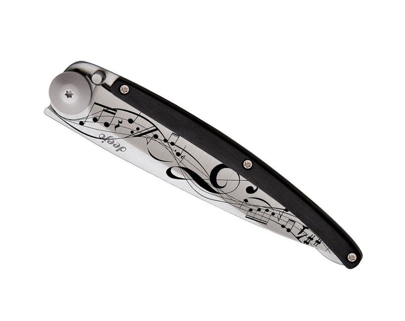 Deejo Tattoo ebony wood Schließmesser