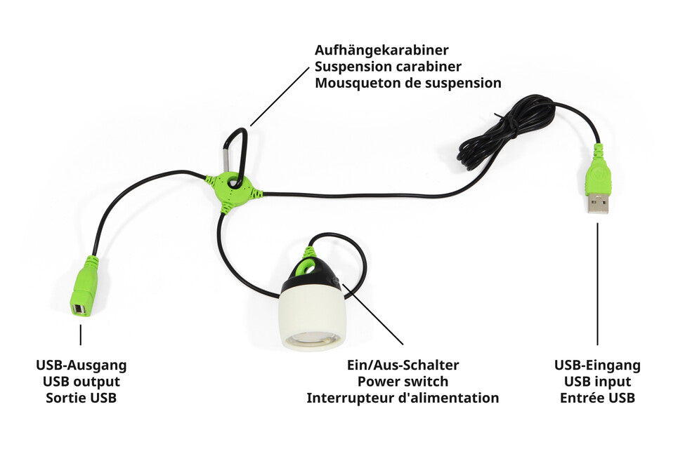 Origin Outdoors Anschließbare LED-Lampe 200 Lumen warmweiß