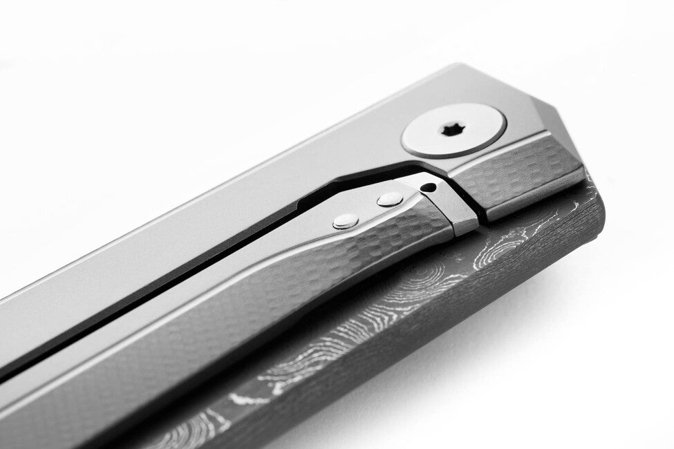 Lionsteel MYTO MT01D GY Luxustaschenmesser mit massivem Titan-Griff