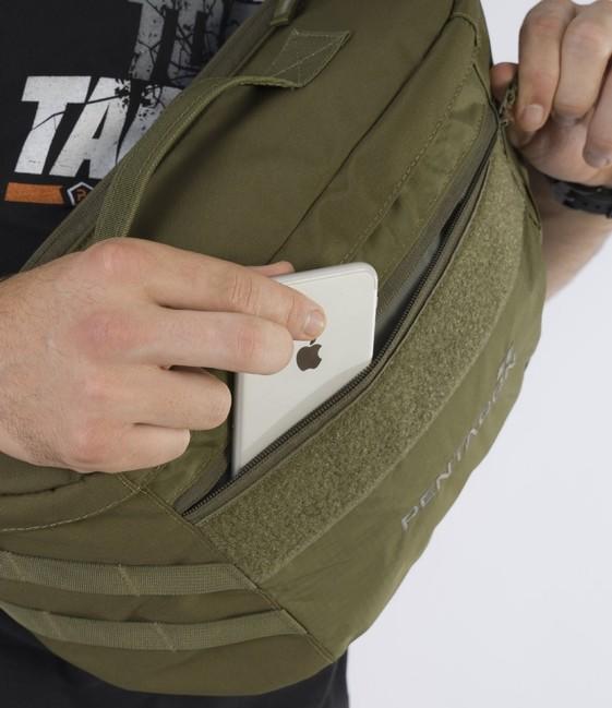 Pentagon Tasche cez rameno Telamon, schwarz