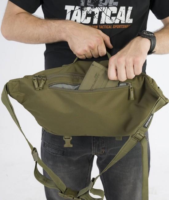 Pentagon Tasche cez rameno Telamon, schwarz