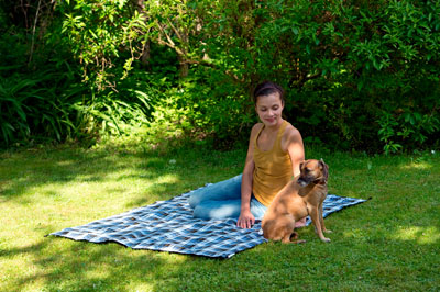 Amazonas Picknick- deka, ultra light 150x120 cm, blau