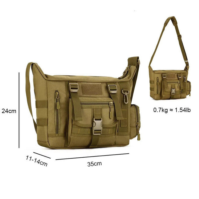 DRAGOWA Tactical Shrapnel Shoulder Bag, Black