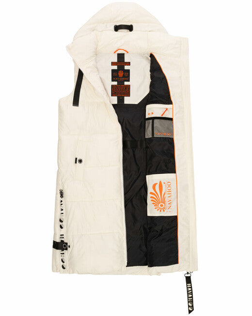 Navahoo Schnuffelchen damen lange Weste, offwhite