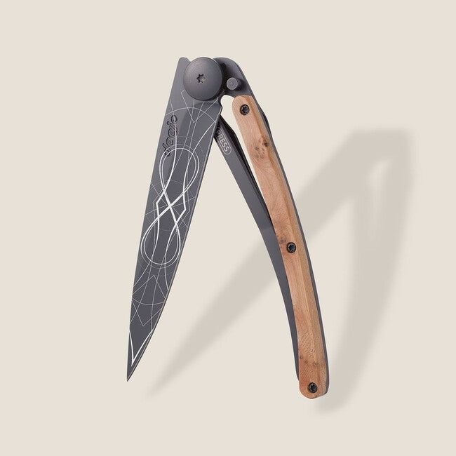 Deejo Tattoo-Schließmesser infinite black infinite juniper