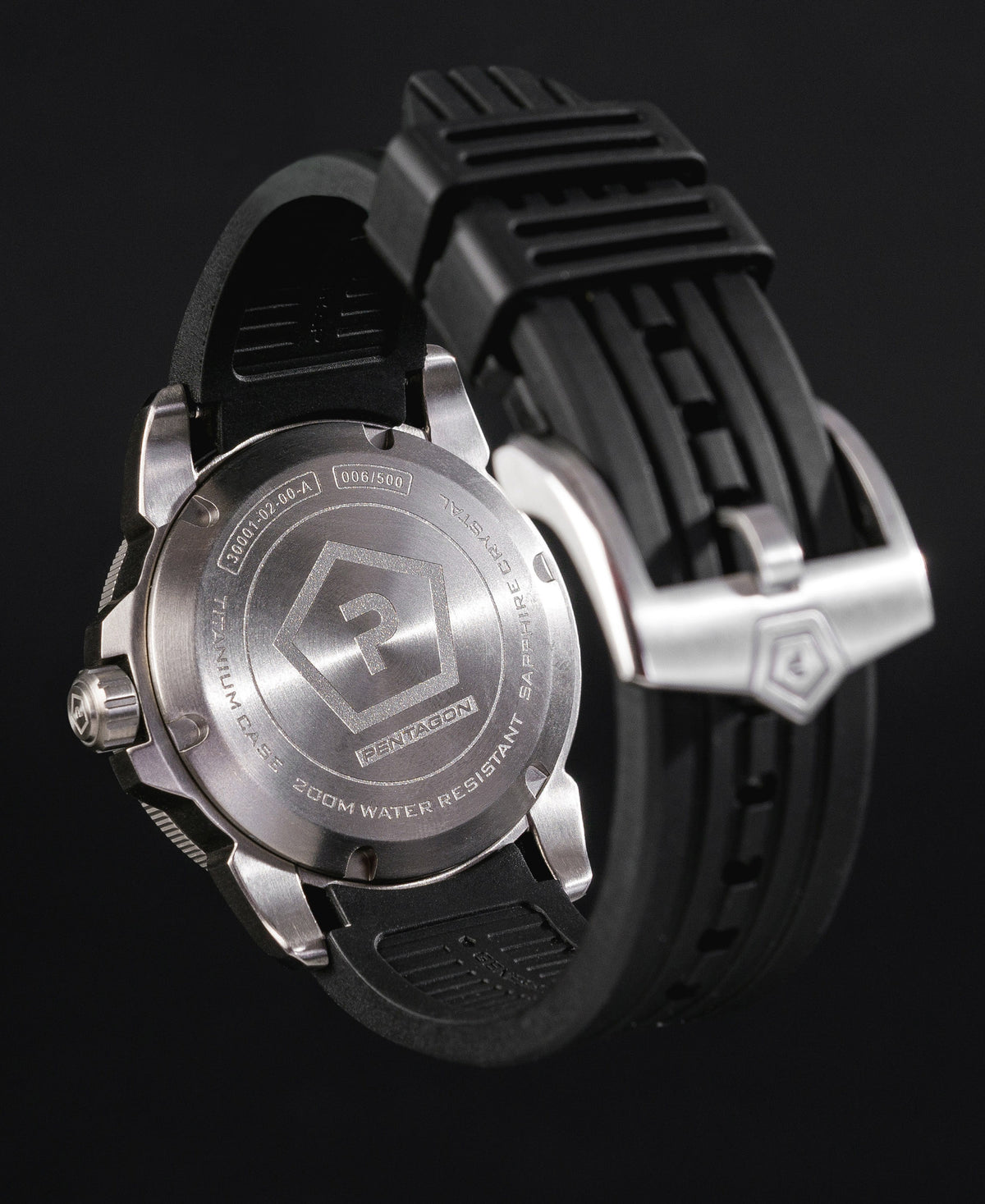 Pentagon Uhr Genesis, silber