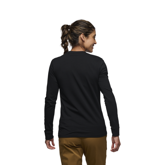 Black Diamond Heritage Wordmark damen-Langarm-T-shirt, schwarz