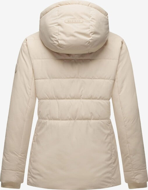 Marikoo Alemee damen Winterjacke mit Kapuze, creme