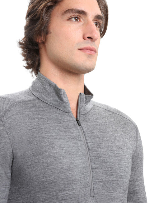 Icebreaker Oasis herren Thermo-Kapuzenpullover mit Reißverschluss 200, grau