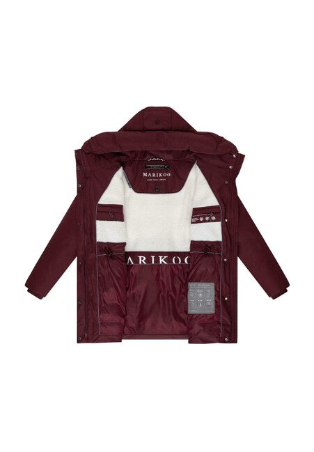 Marikoo Delilah16 damen Winterjacke mit Kapuze , weinrot