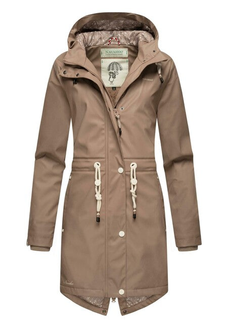 Navahoo FLOWER OF OCEAN wasserdichte damenjacke, taupe
