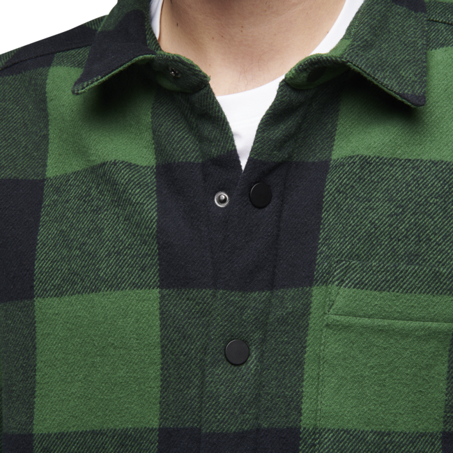 Black Diamond Project Lined Flanellhemd herren palmengrün-schwarz kariert