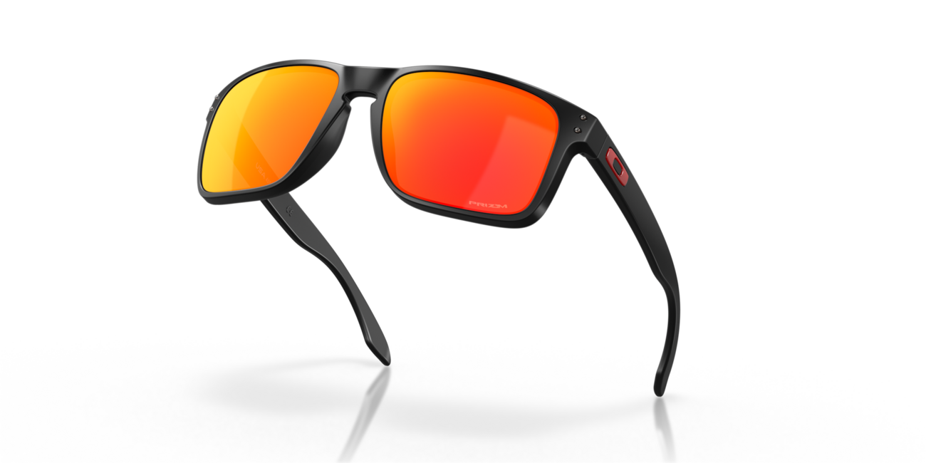 Oakley HOLBROOK XL Sonnenbrille mit Rahmen matte black und mit dias prizm ruby 59