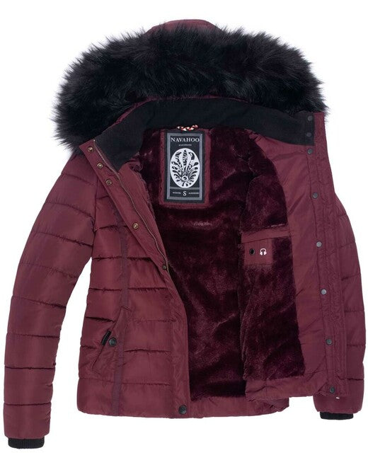 Navahoo Miamor damen Winterjacke mit kapuze, wein
