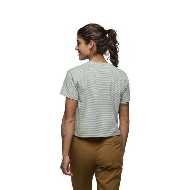 Black Diamond BD Stripe damen-Kurzarm-T-shirt, schaumgrün-lorbeergrün