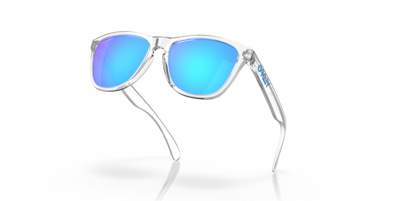 Oakley FROGSKINS Sonnenbrille mit Rahmen Crystal Clear und mit Dias Prizm Sapphire Iridium 55