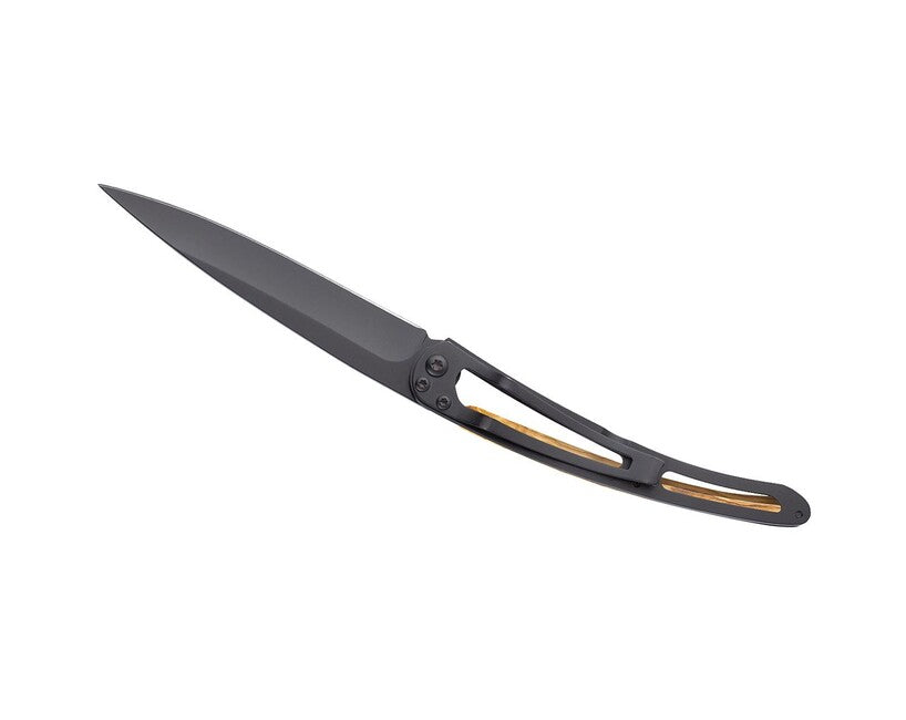 Deejo Tattoo Schließmesser Mushroom black olive wood