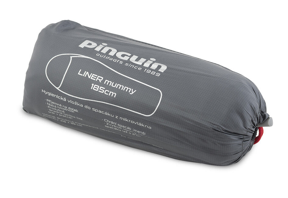 Pinguin Liner Mummy sanitäreinlage für schlafsack grau 185cm