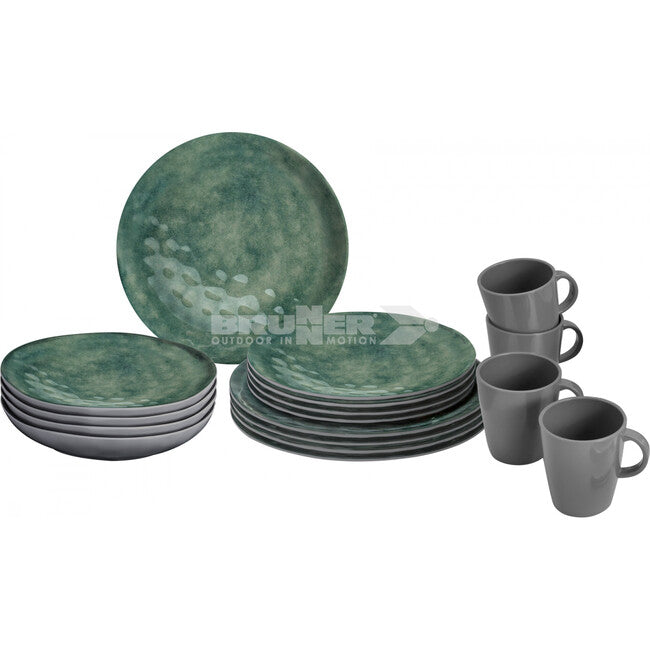 Brunner Venezianisches Camping-Besteck Lunch Box, grün