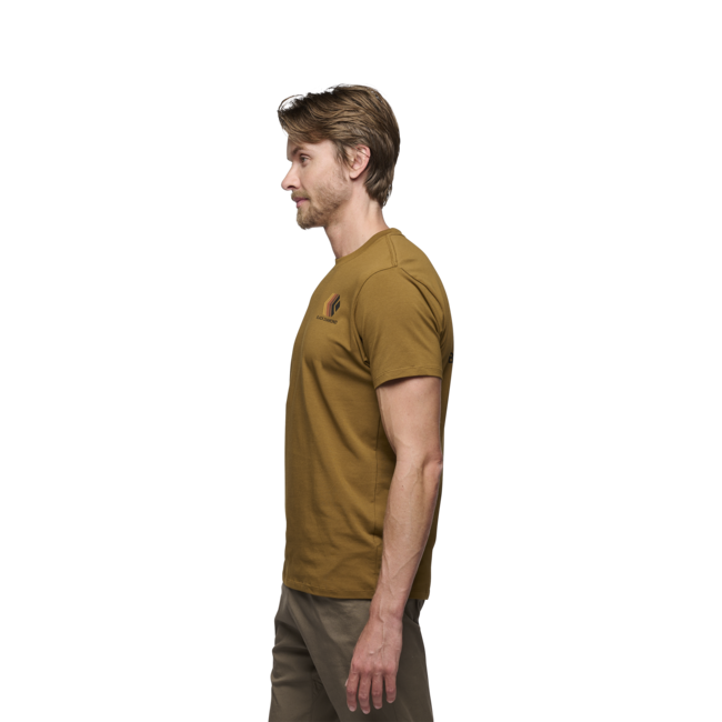 Black Diamond Faded herren kurzarm-T-shirt, dunkles curry