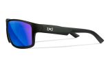 Wiley X Peak Captivate Polarized Sunglasses, Blue Mirror, Matte Black