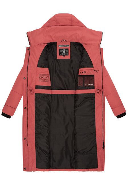 Marikoo Ayumii damen winterjacke mit kapuze, rouge