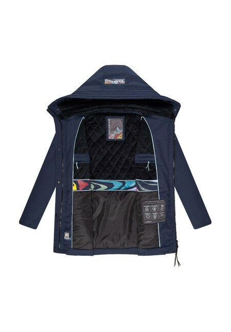 Navahoo Eishauch damen Winterparka mit Kapuze, navy blue